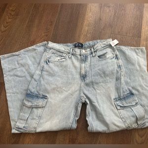 NWT Gap Denim High Rise Wide Leg 12/31 S Light Soft Denim